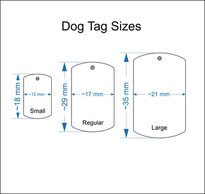 Pawprint Dog Tag Necklace with Urn Capsule Bail - Silver [Small]