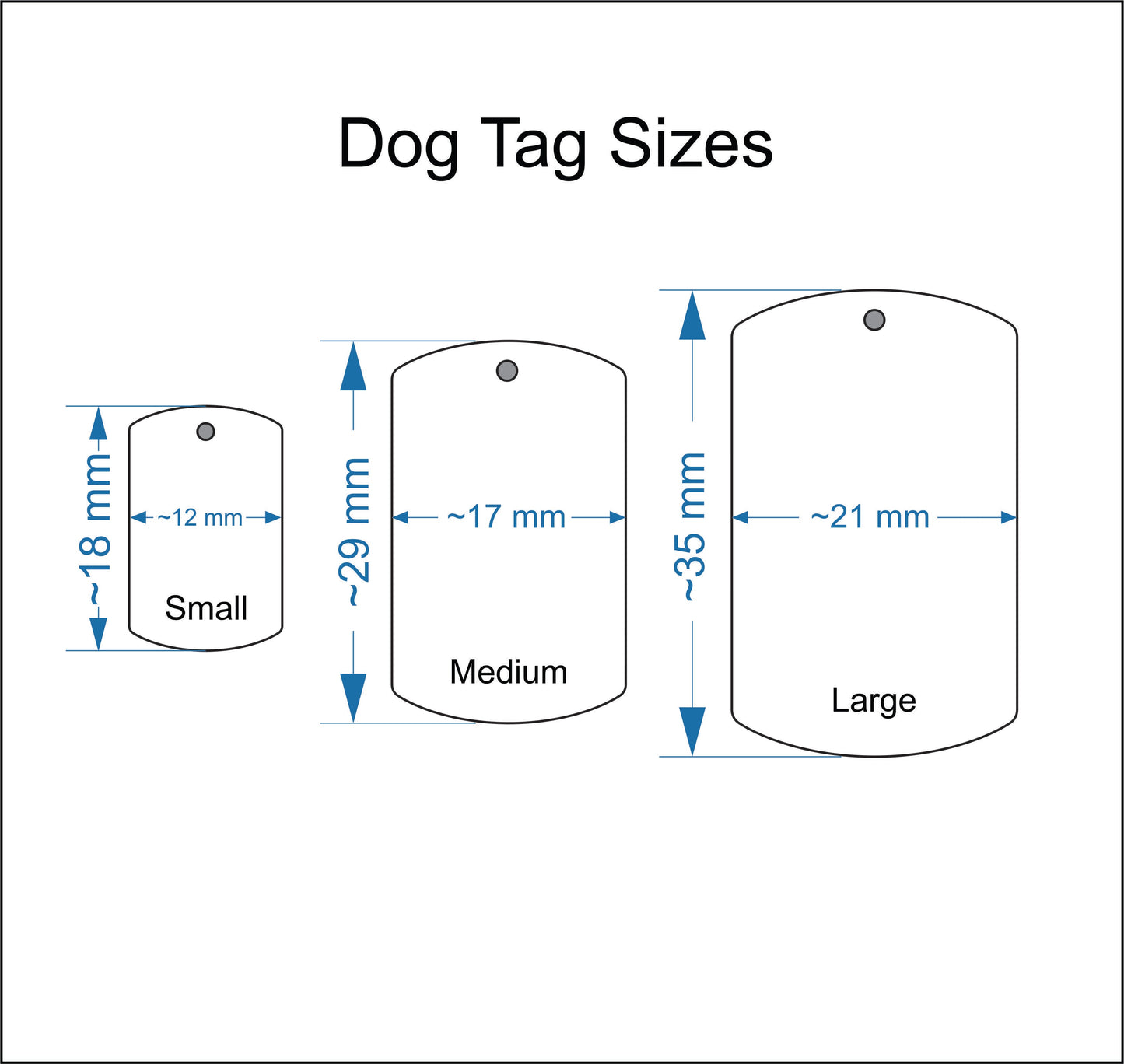 Fingerprint Dog Tag Necklace with Comfort Capsule Bail - Silver [Large]