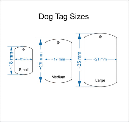 Fingerprint Dog Tag Necklace with Comfort Capsule Bail - Silver [Large]