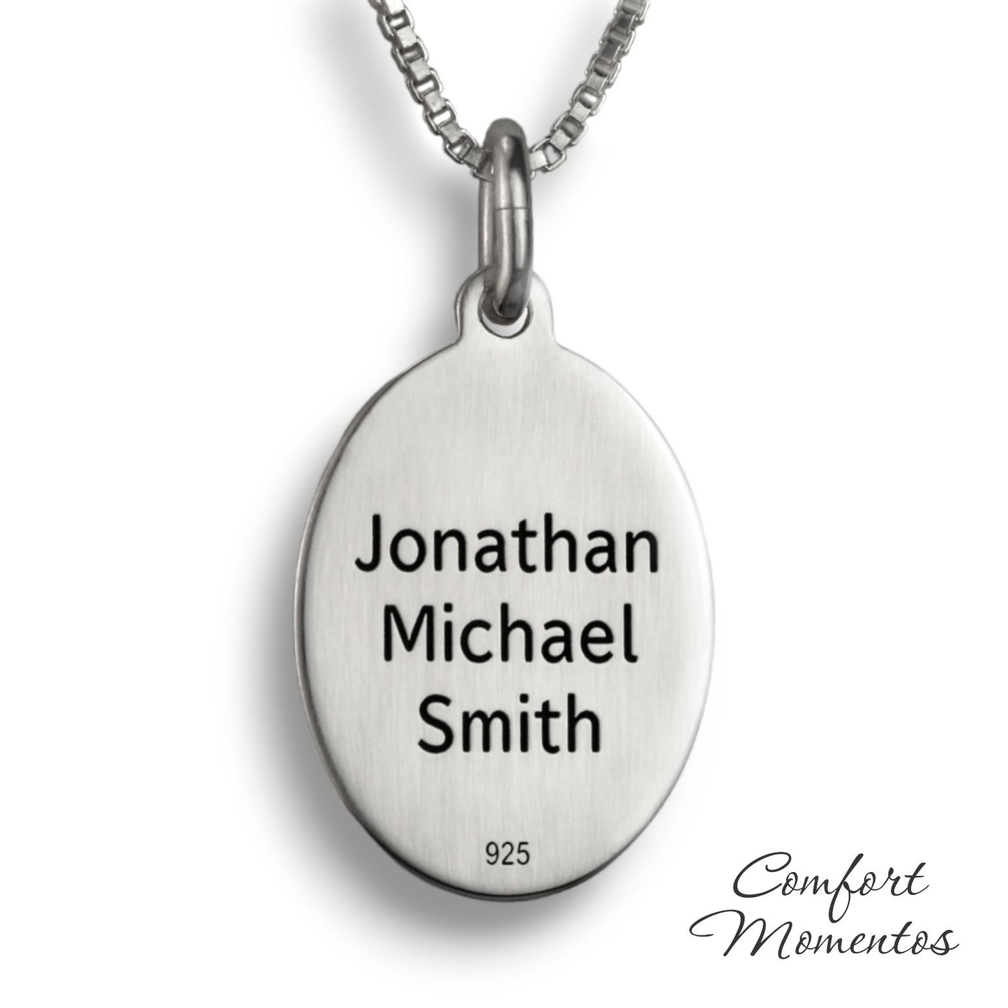 Fingerprint Oval Necklace - Gold